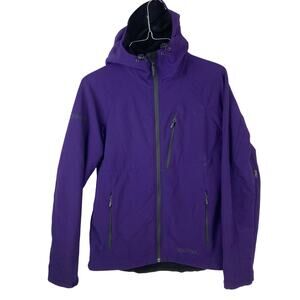 Marmot Jacket Womens S / P Purple Soft Shell Hooded Polartec Fleece Lined Vented